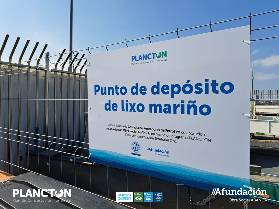 PLANCTON 2023: Afundación instala un contedor no porto de Ferrol para depositar o lixo mariño recollido polos pescadores da confraría