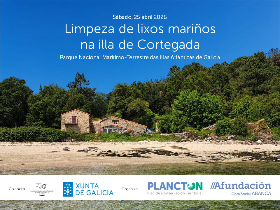 PLANCTON 2026: limpeza de lixo mariño nas praias de Cortegada, Parque nacional Marítimo-Terrestre das Illas Atlánticas de Galicia.
